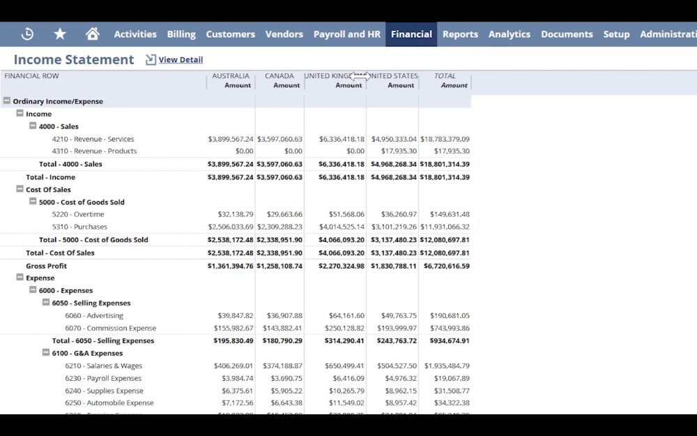 Oracle NS - Multi Currency Income Statement-1000 