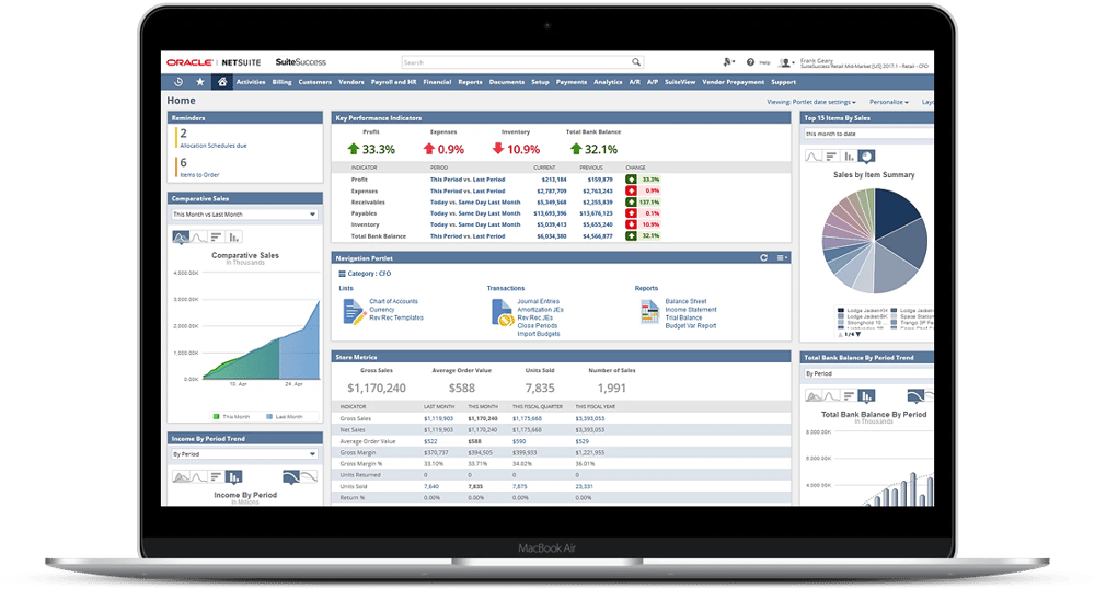 Oracle NetSuite Suitesucess Interface