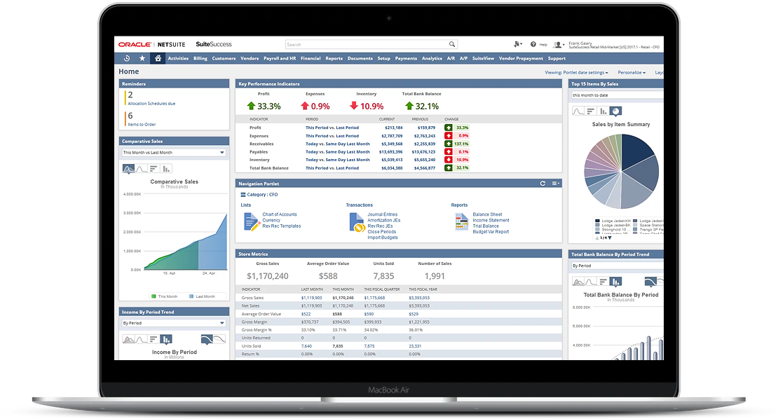 Oracle NetSuite Suitesucess Interface