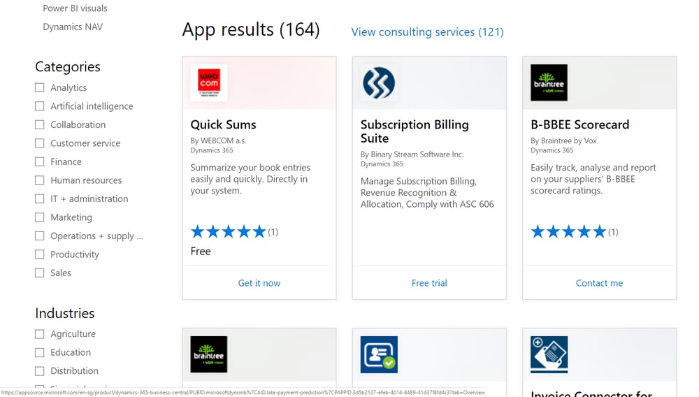 Microsoft AppSource | Microsoft Business Central
