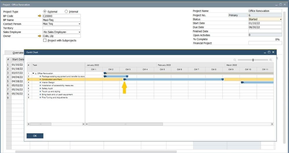 Gantt Chart