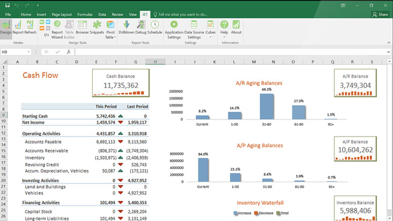 Jet Reports Excel