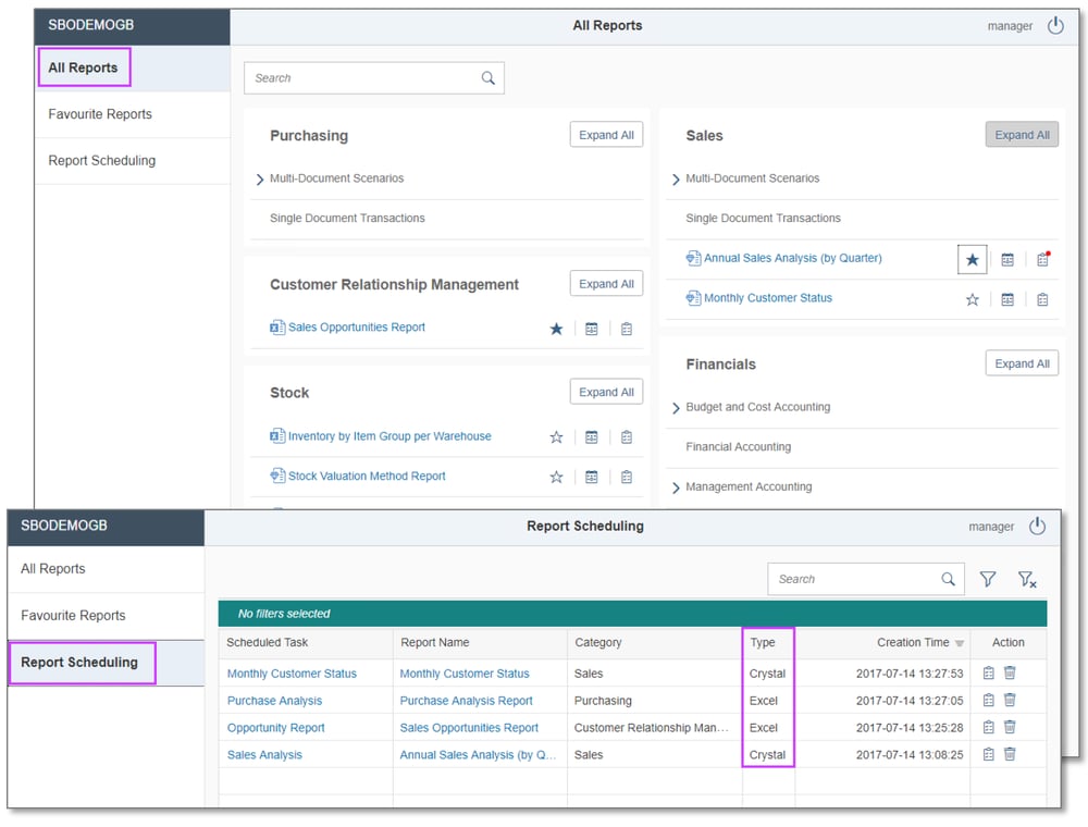 Analytical Report in SAP Business One 9.3. HANA