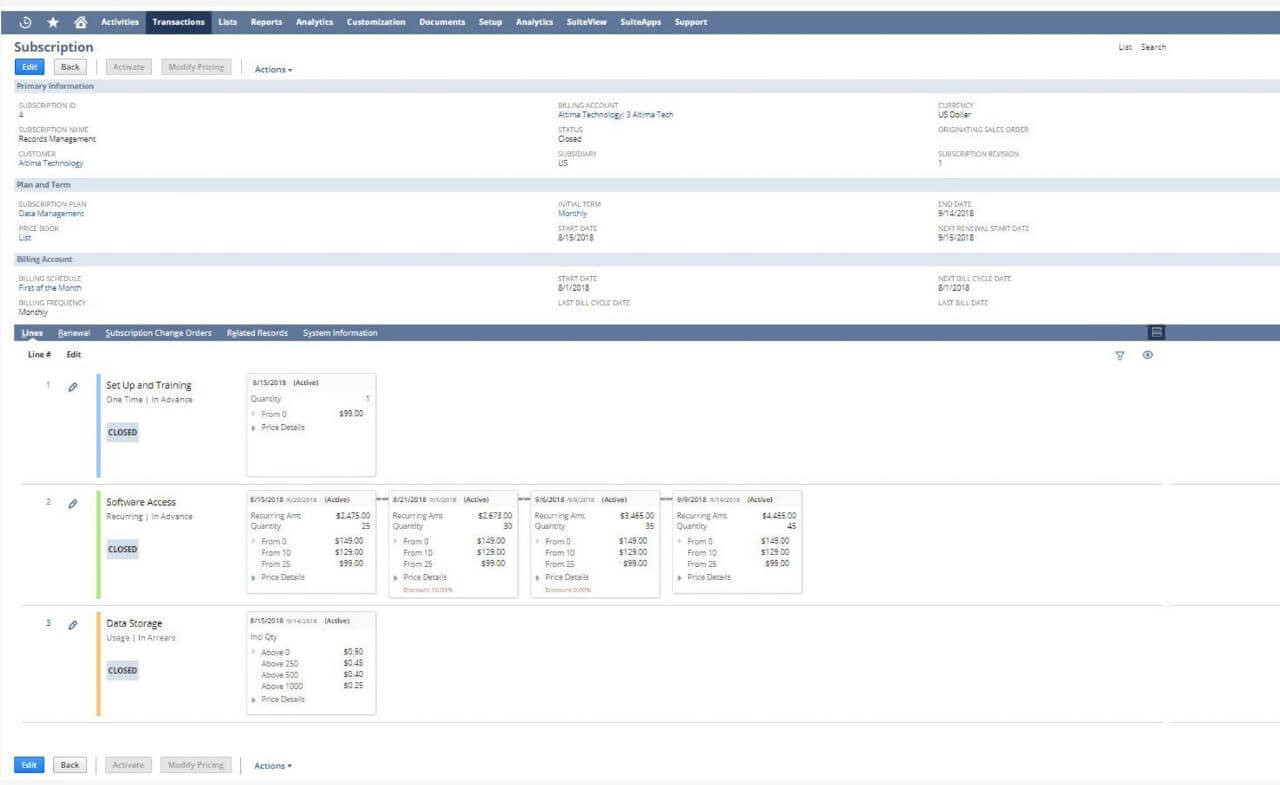 NetSuite SuiteBilling