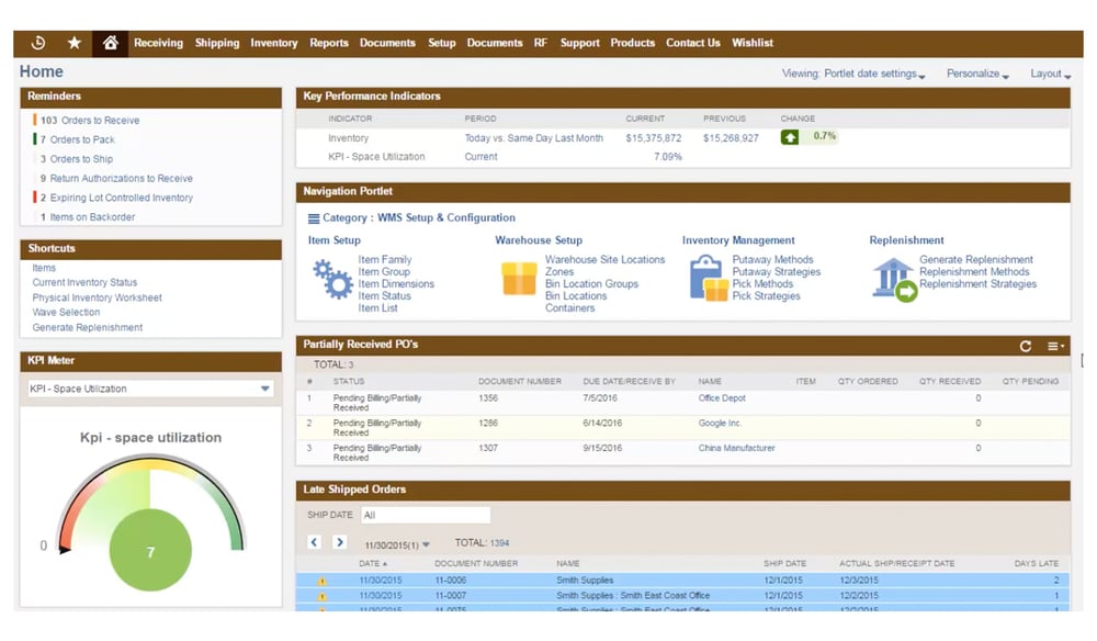 NetSuite Warehouse management Screenshot